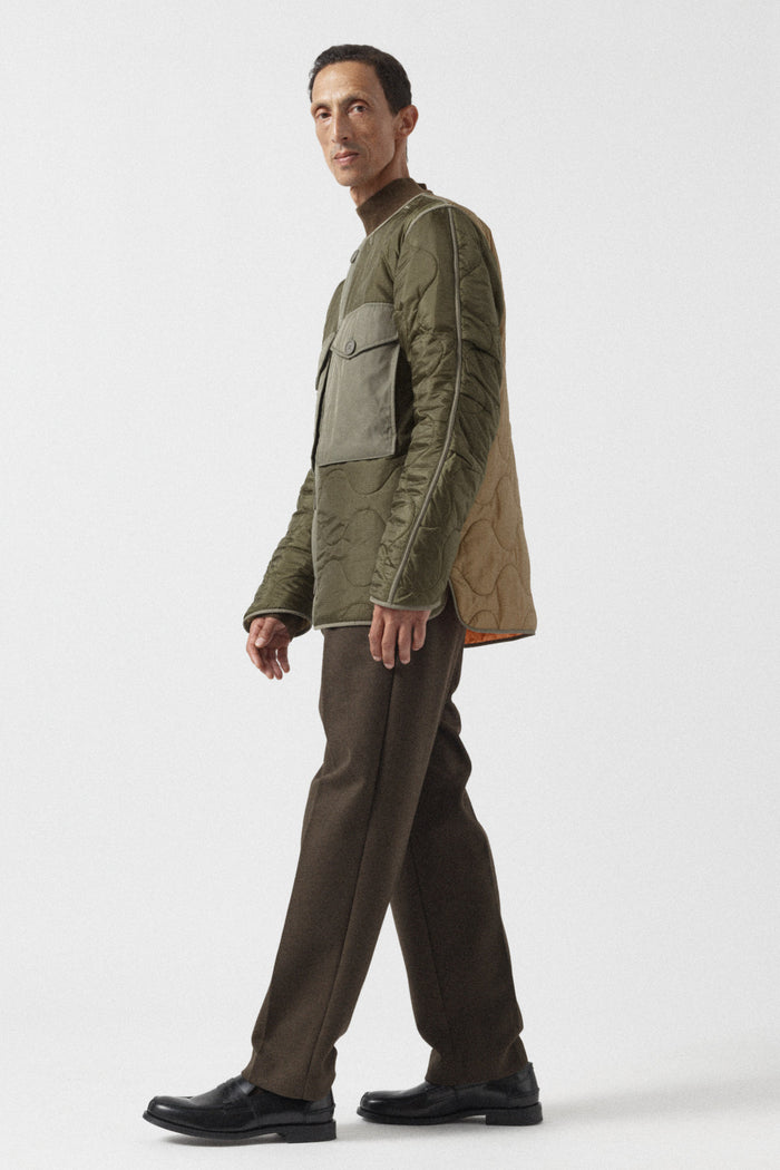 Signature Men's Utility Quilt - Olive & Gold / Gold