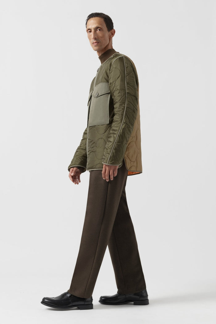 Signature Men's Utility Quilt - Olive & Gold / Gold