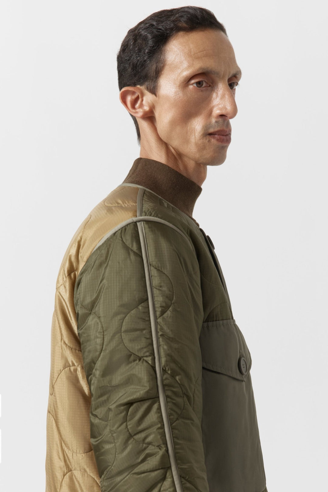 Signature Men's Utility Quilt - Olive & Gold / Gold