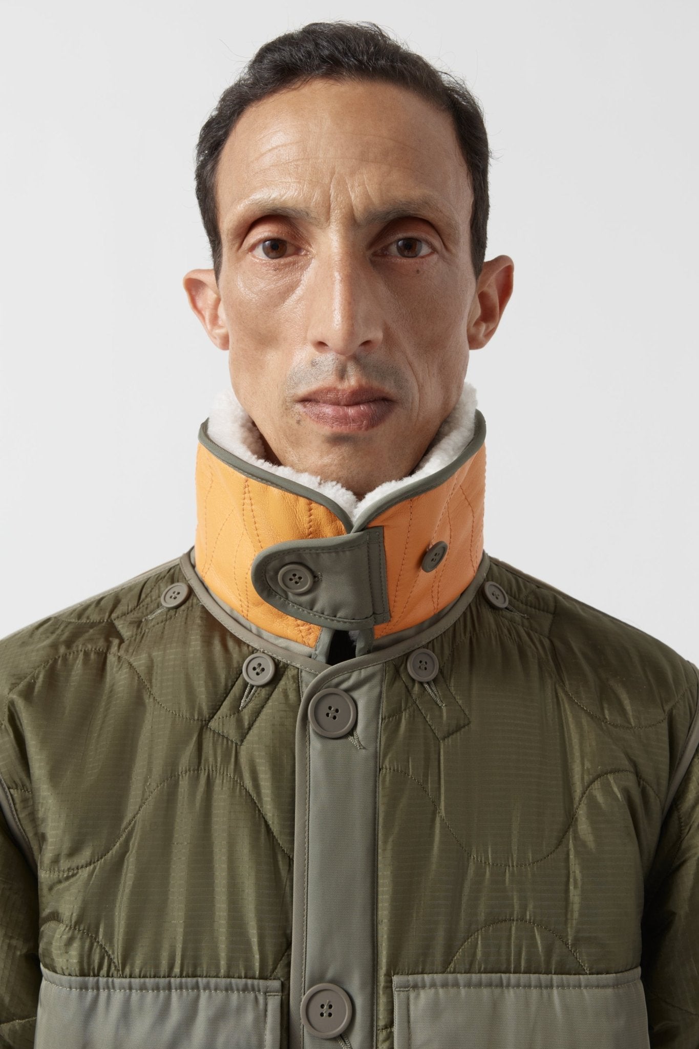 Aviator Men's Latch Collar - Natural / Orange