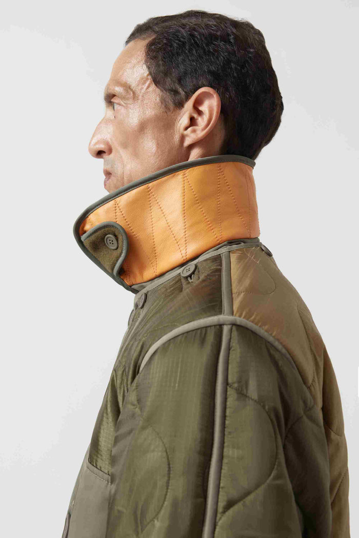 Aviator Men's Latch Collar - Natural / Orange