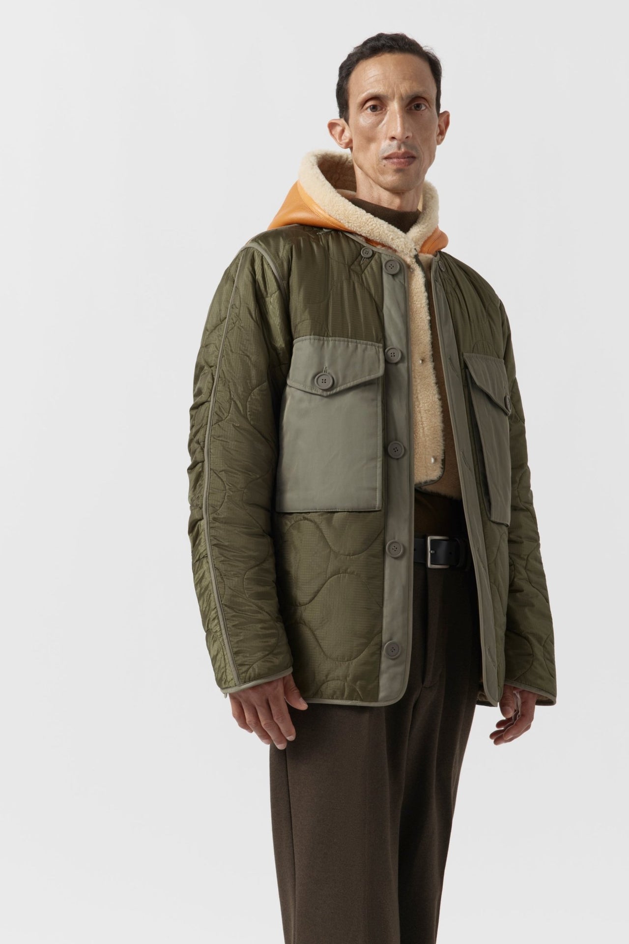 Signature Men's Utility Quilt - Olive & Gold / Gold