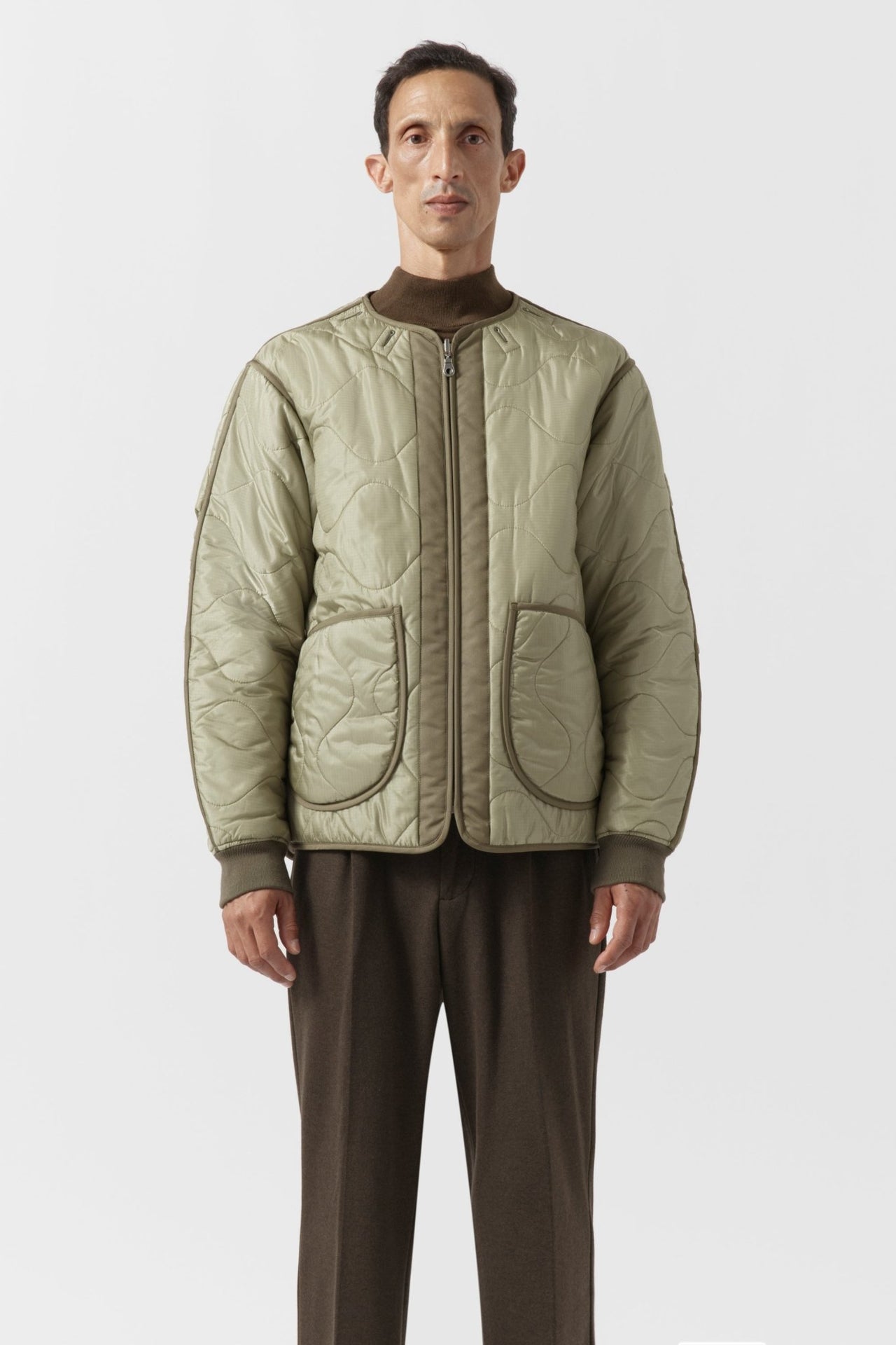 Shareable Quilt Jacket - Pale Sage / Stone