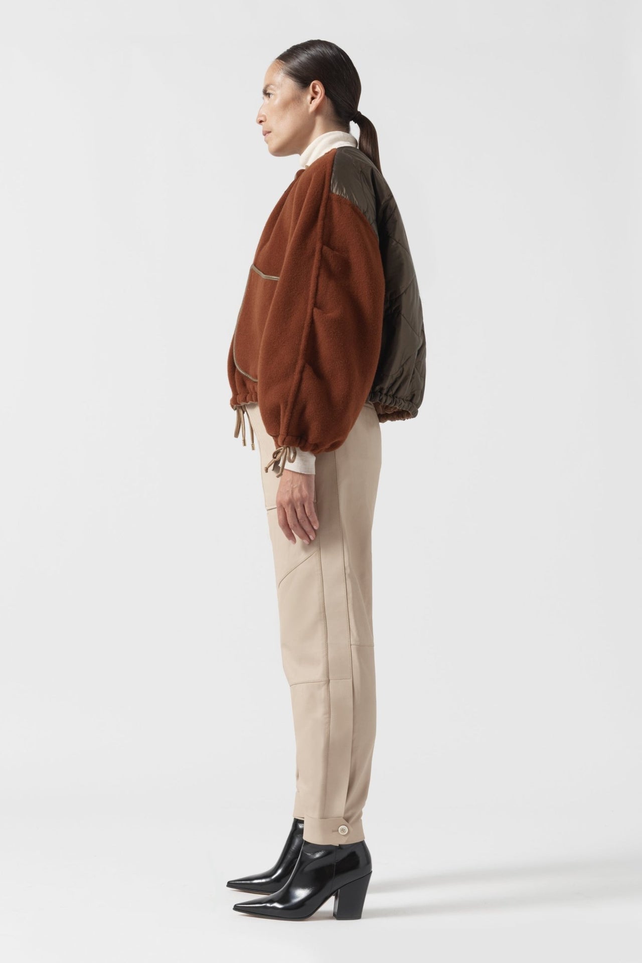 Parachute Wool Cashmere Bomber - Camel / Sienna
