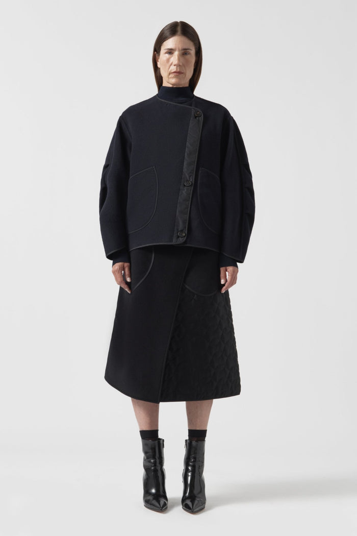Signature Wool Peacoat - Navy / Black