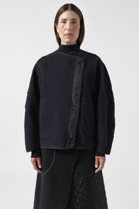 Signature Wool Peacoat - Navy / Black