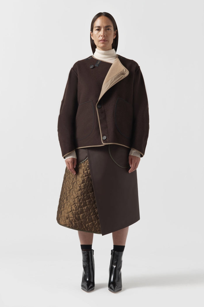Signature Wool Peacoat - Camel / Raisin