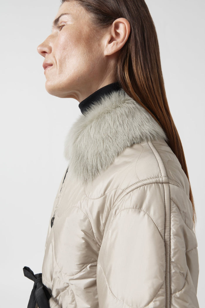 Shearling Collar - Pale Jade Long Hair