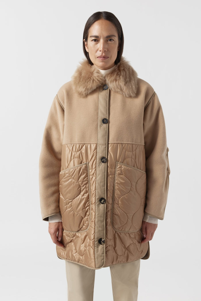 Shearling Collar - Camel Long Hair