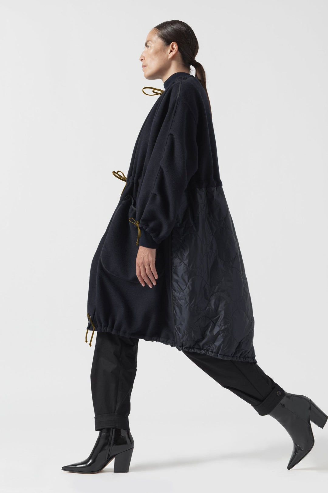 Parachute Wool Cashmere Parka - Olive / Navy