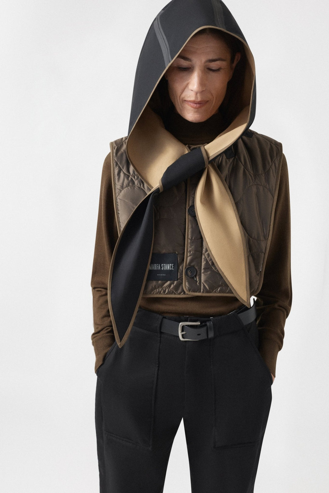 Weatherproof Bonded Wrap Hood - Honey / Black