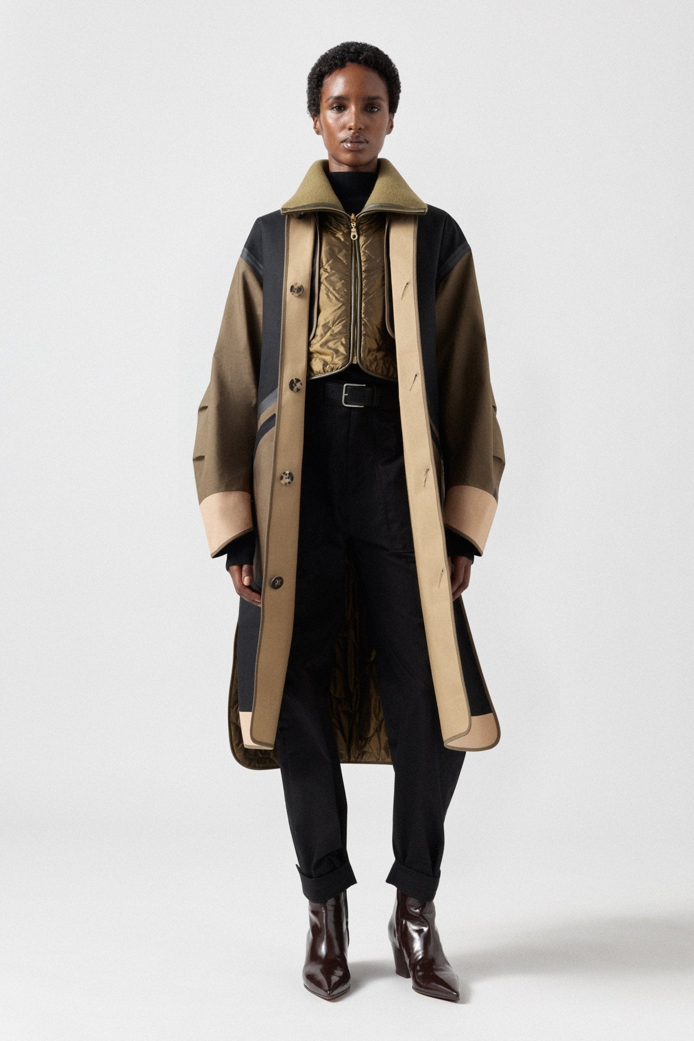 styling/ スタイリング color long coat Weatherproof Bonded Raincoat | Marfa Stance