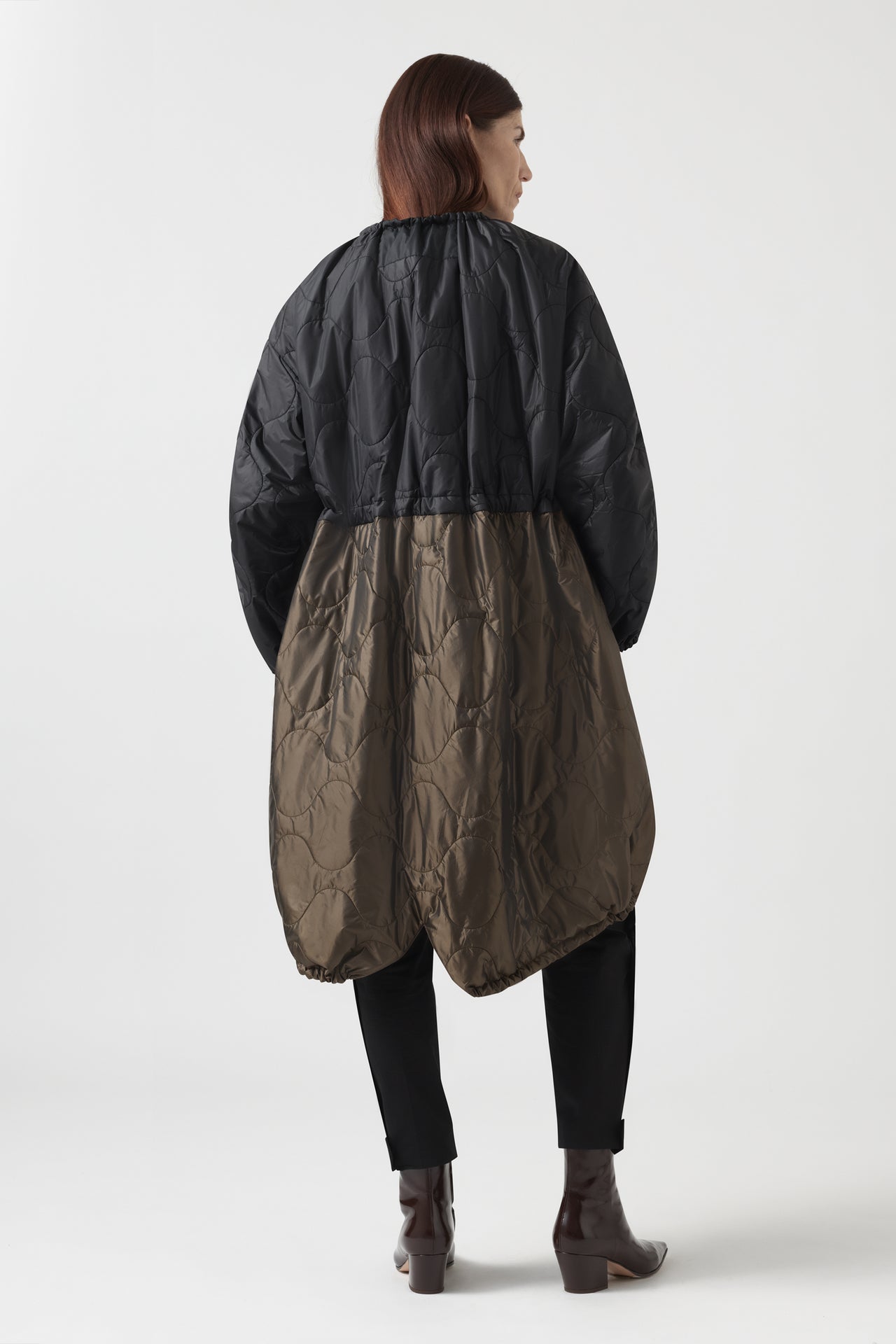 Parachute Quilted Parka - Black / Antique Gold