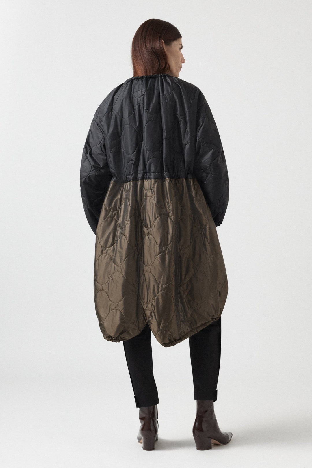 Parachute Quilted Parka - Black / Antique Gold