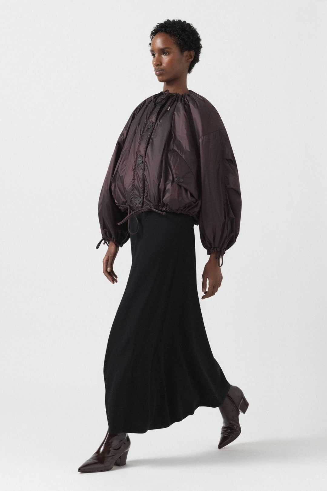 Parachute Quilted Bomber - Amber / Bordeaux