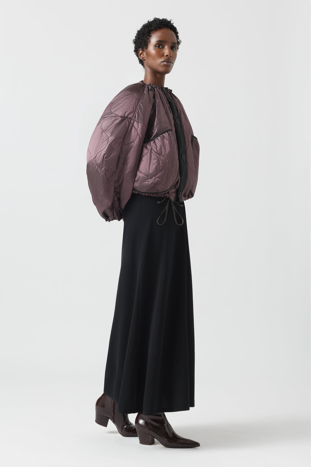 Parachute Quilted Bomber - Amethyst / Granite