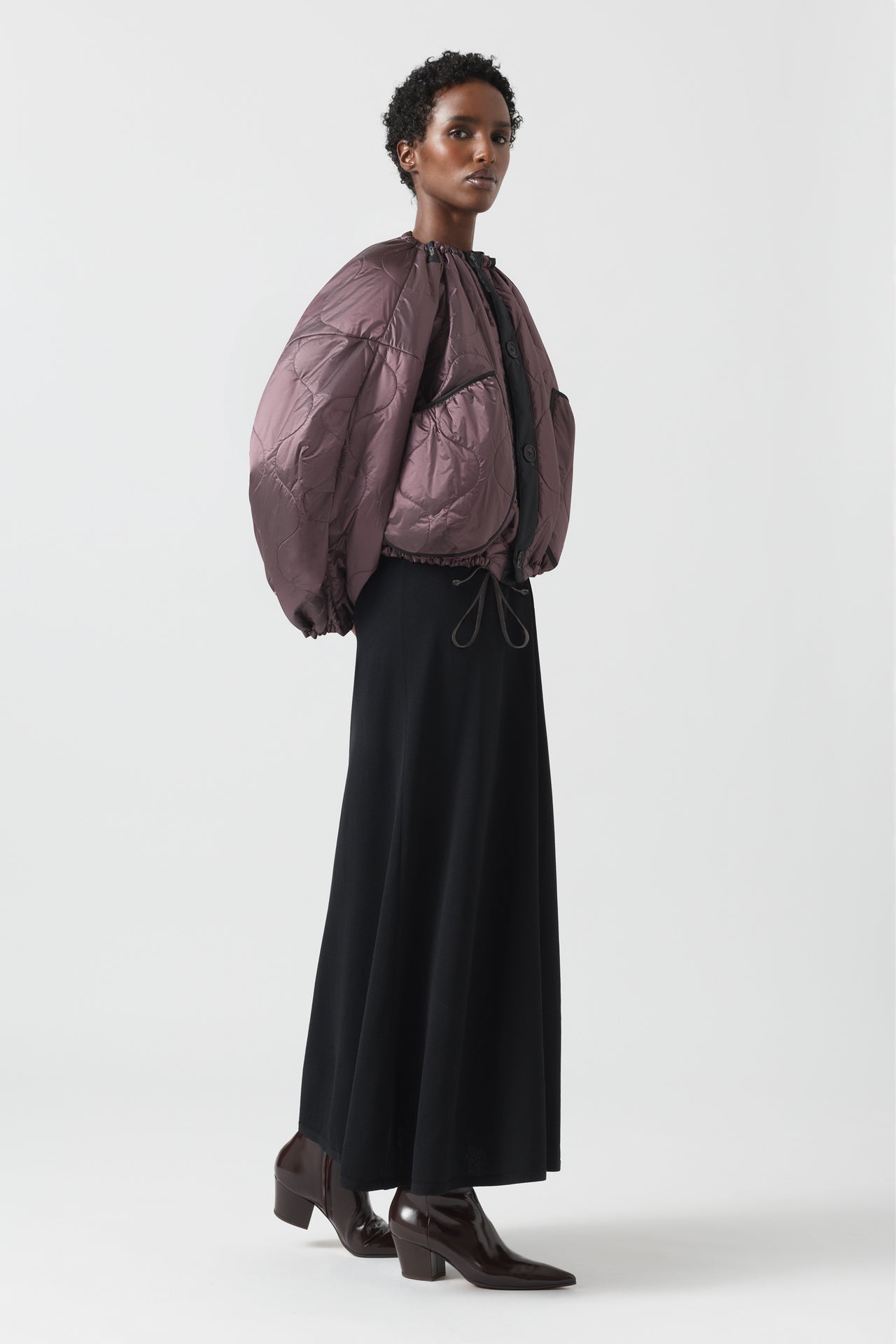 Parachute Quilted Bomber - Amethyst / Granite