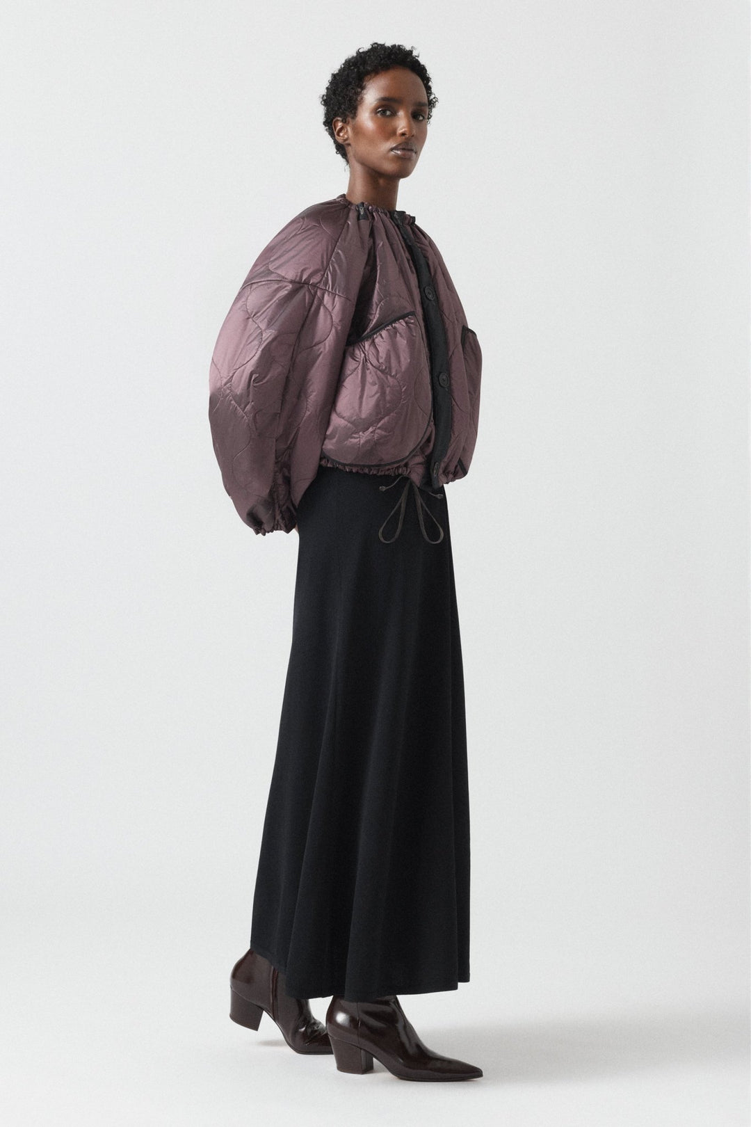 Parachute Quilted Bomber - Amethyst / Granite