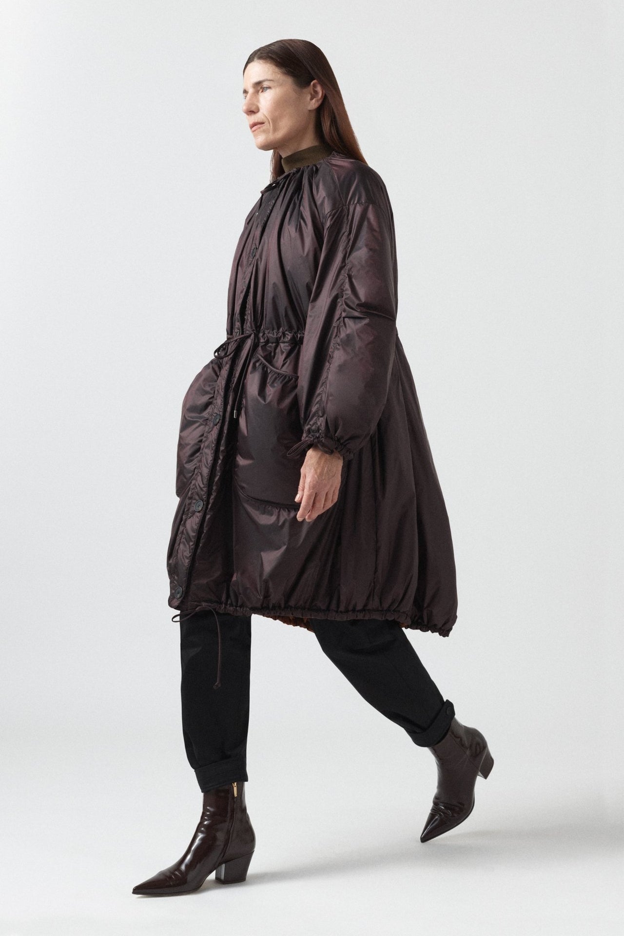 Parachute Quilted Parka - Amber / Bordeaux