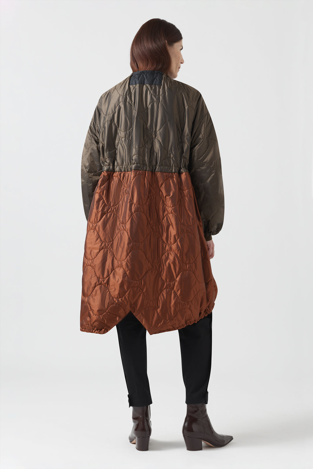 Parachute Quilted Parka - Amber / Bordeaux