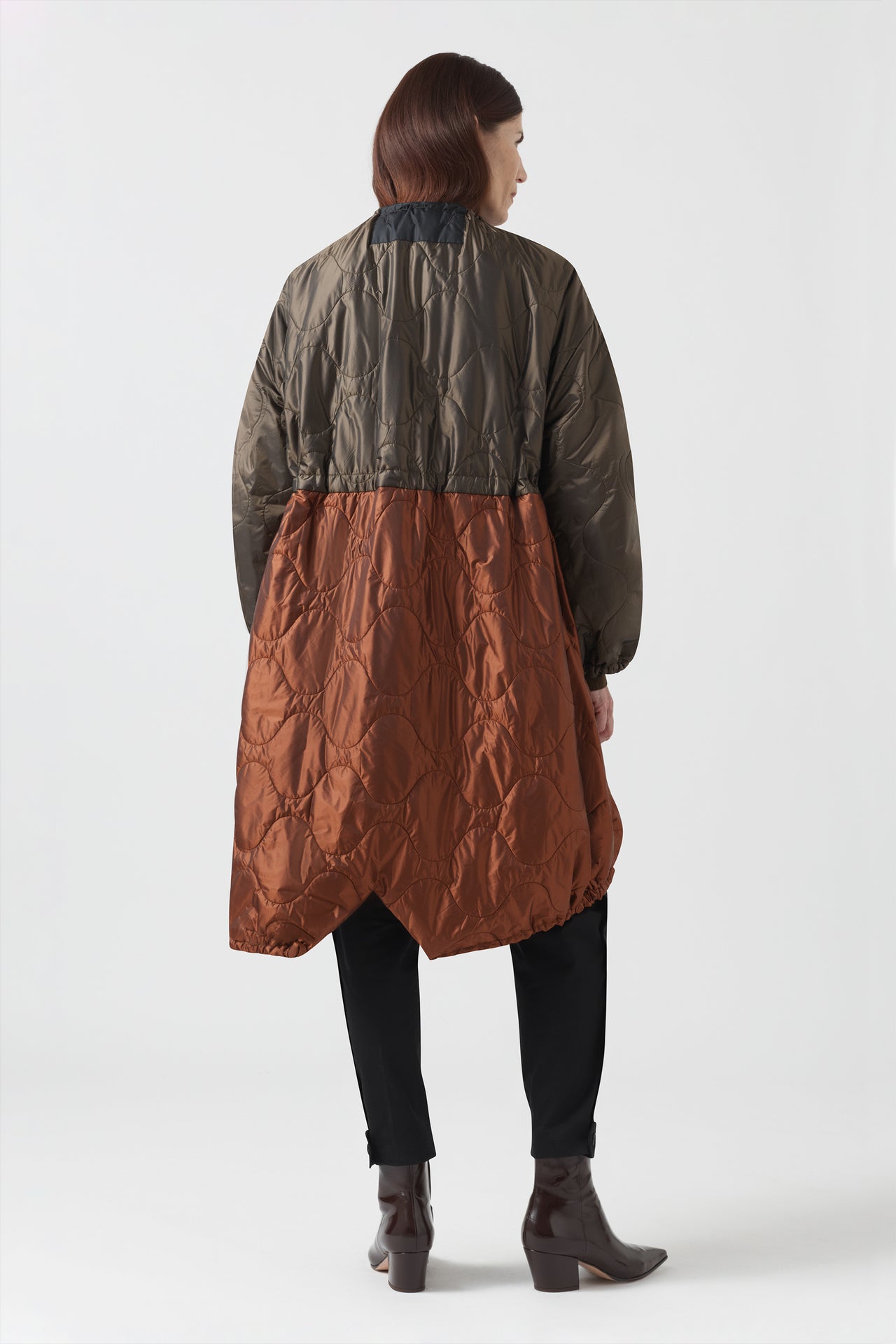 Parachute Quilted Parka - Amber / Bordeaux