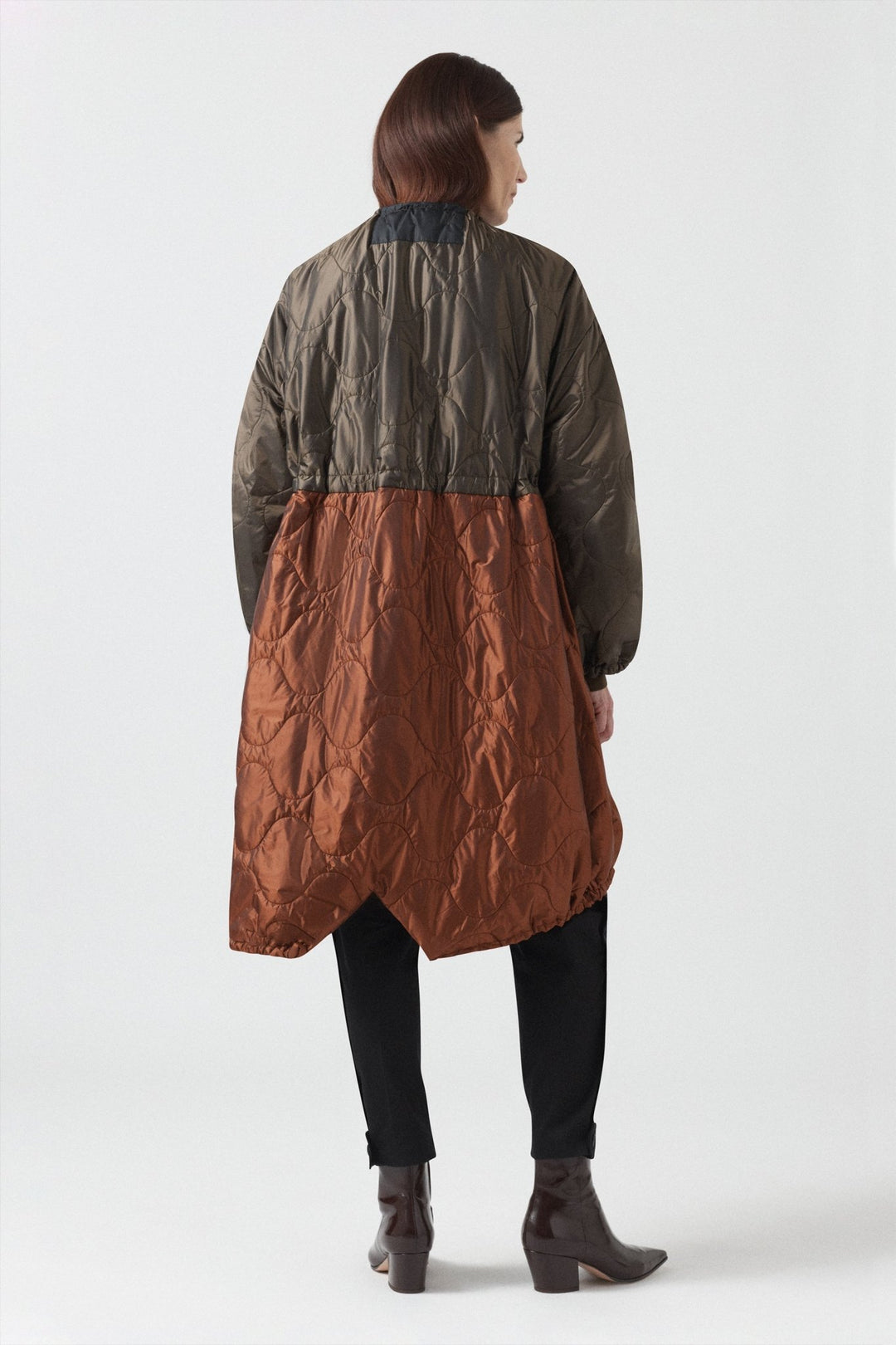 Parachute Quilted Parka - Amber / Bordeaux