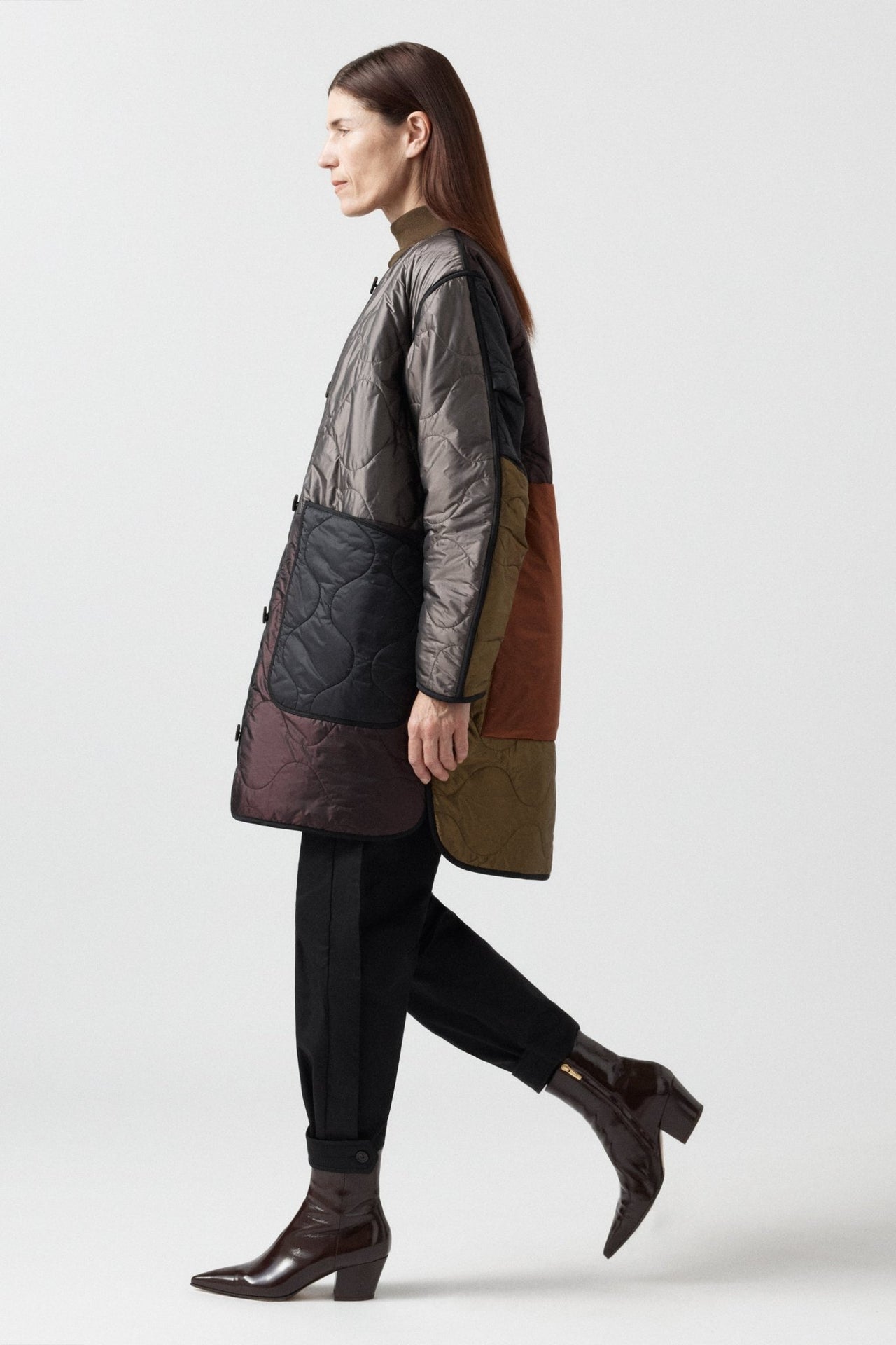 Signature Patchwork Quilt - Granite / Bordeaux