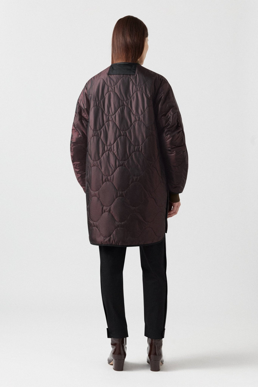 Signature Patchwork Quilt - Granite / Bordeaux