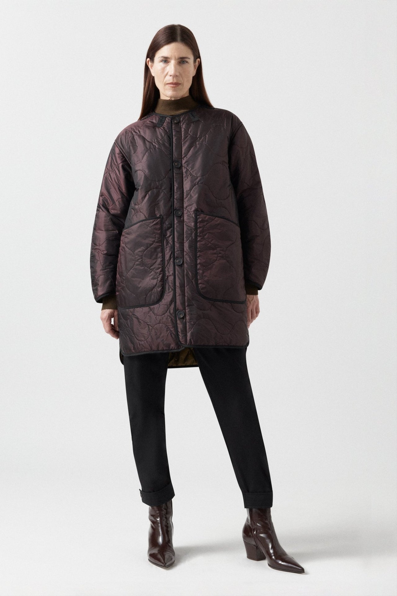 Signature Patchwork Quilt - Granite / Bordeaux