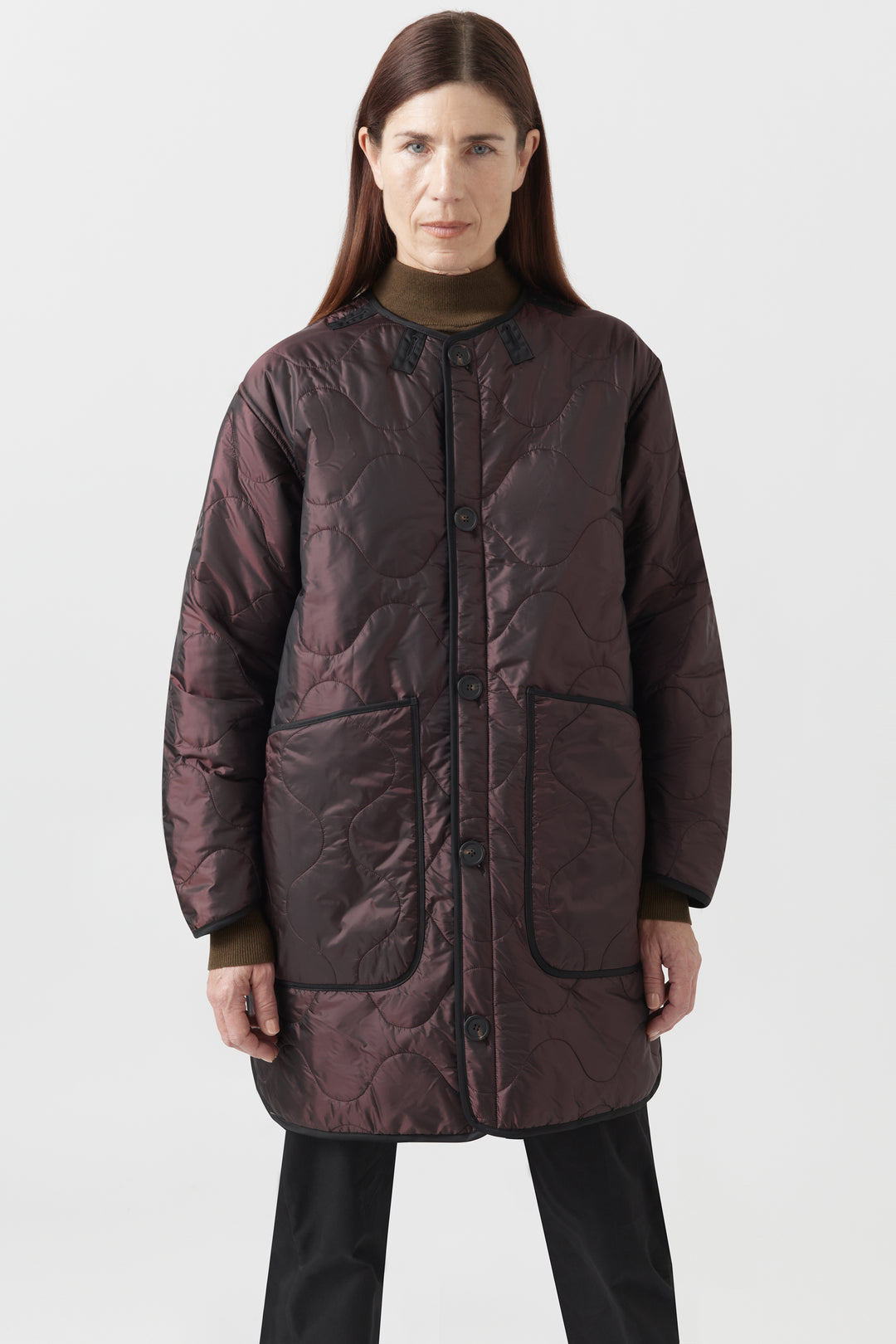 Signature Patchwork Quilt - Granite / Bordeaux