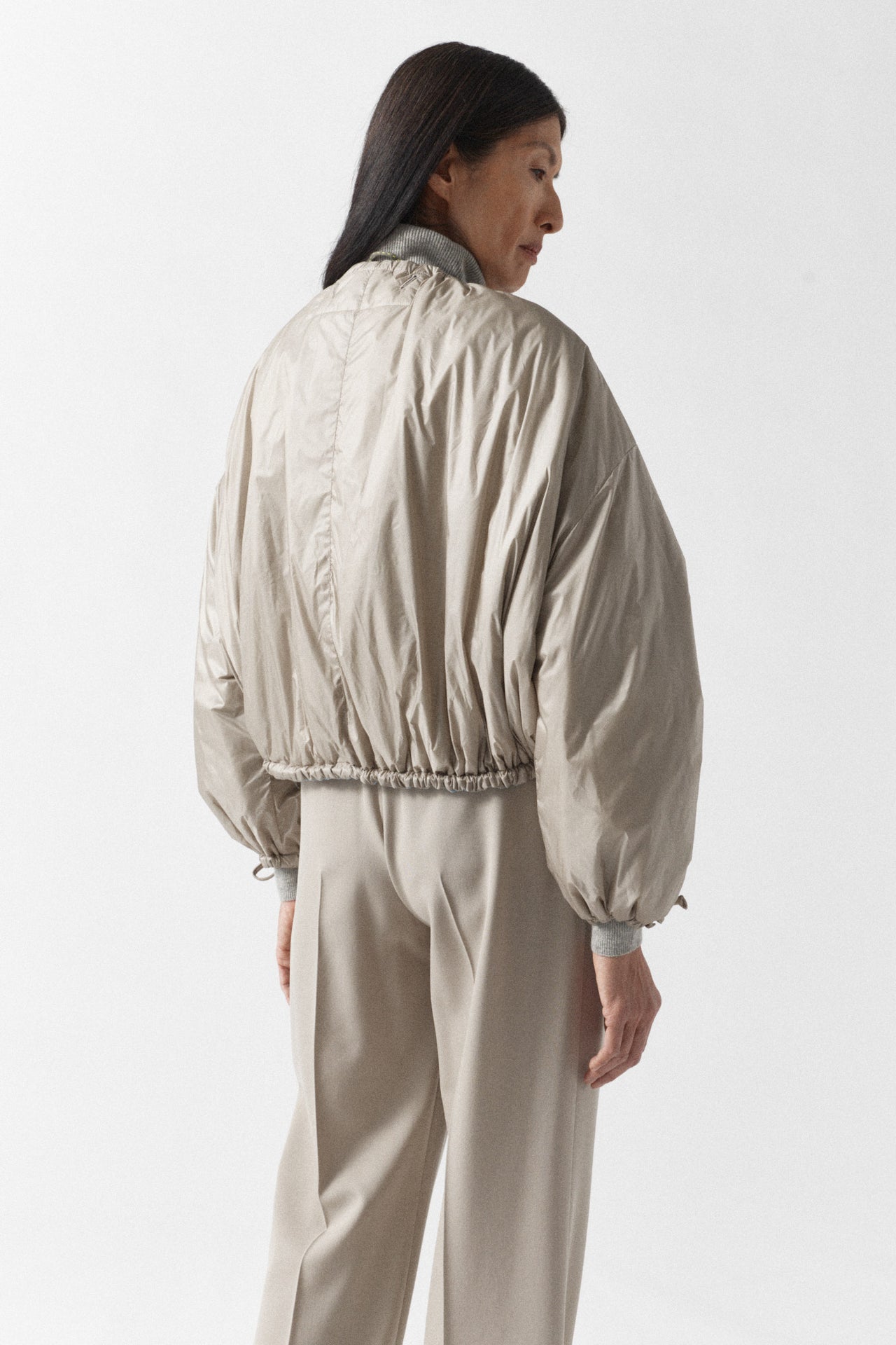 Parachute Quilted Bomber - Glacier Blue / Dove Grey