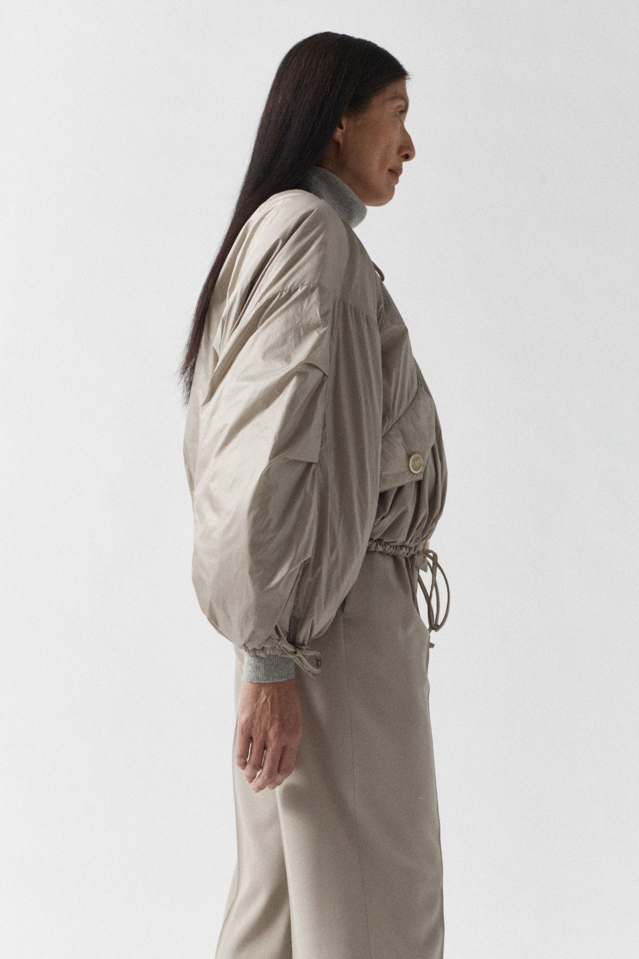 Parachute Quilted Bomber - Glacier Blue / Dove Grey