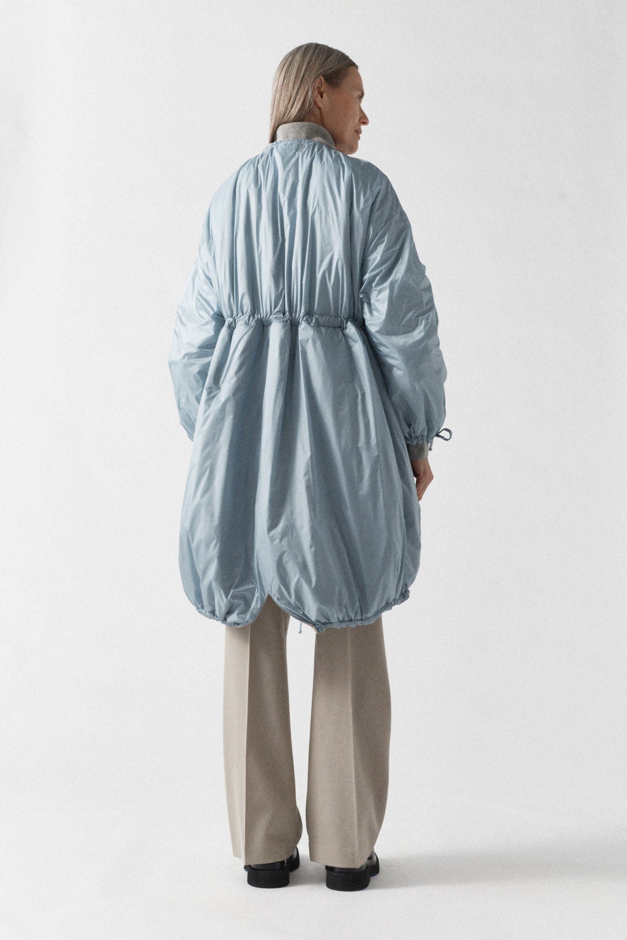 Parachute Quilted Parka - White / Glacier Blue