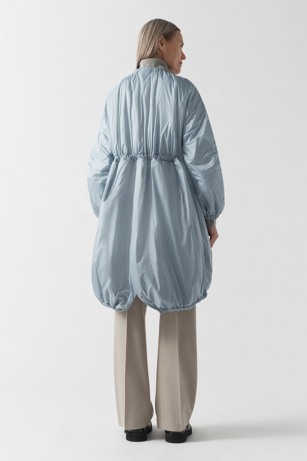 Parachute Quilted Parka - White / Glacier Blue