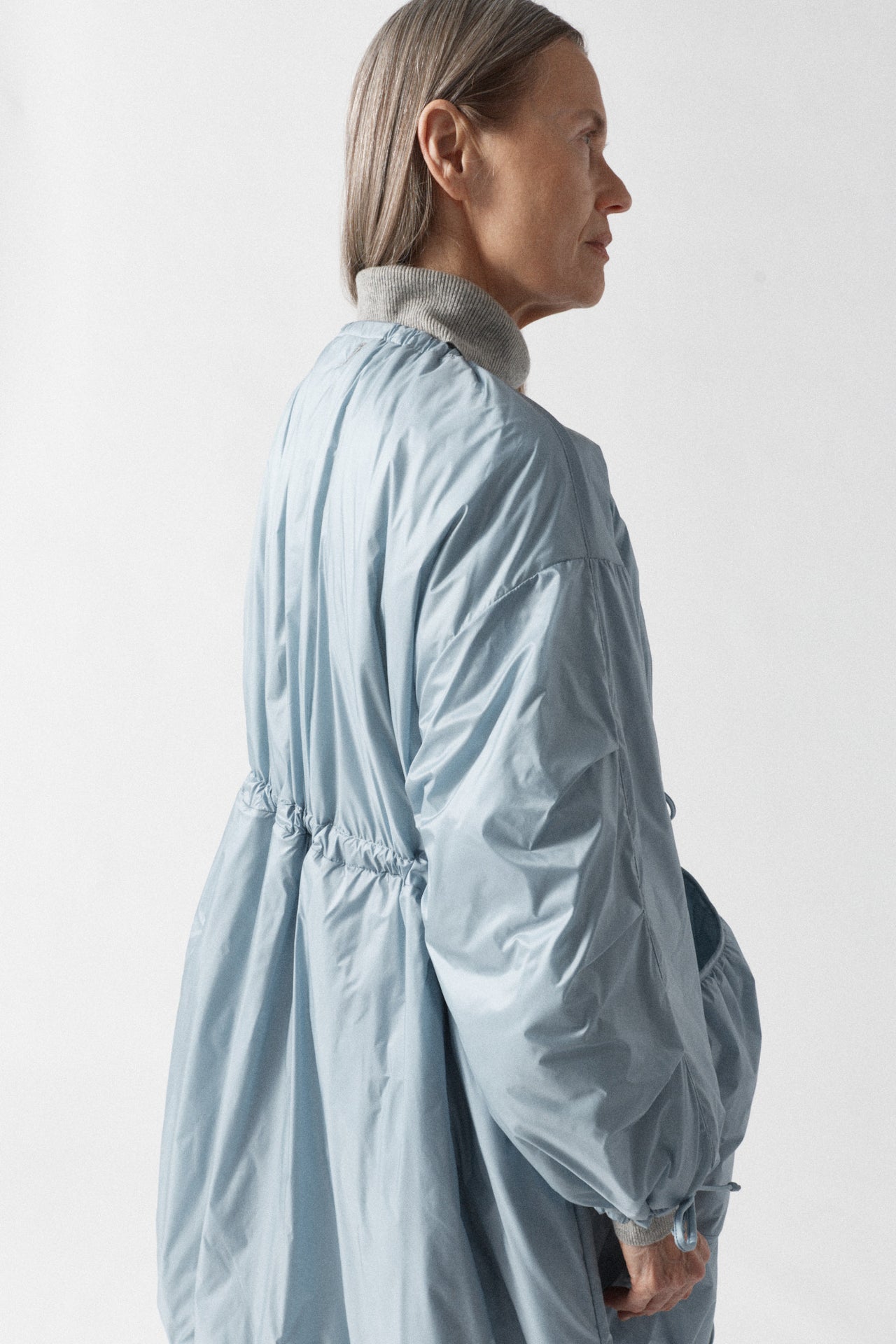 Parachute Quilted Parka - White / Glacier Blue