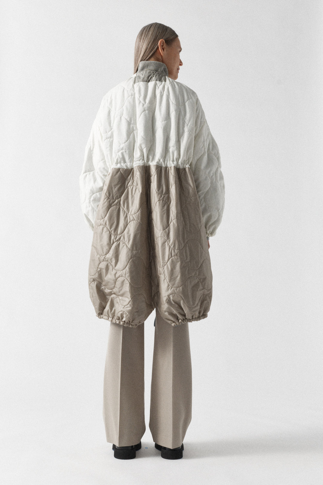 Parachute Quilted Parka - White / Glacier Blue