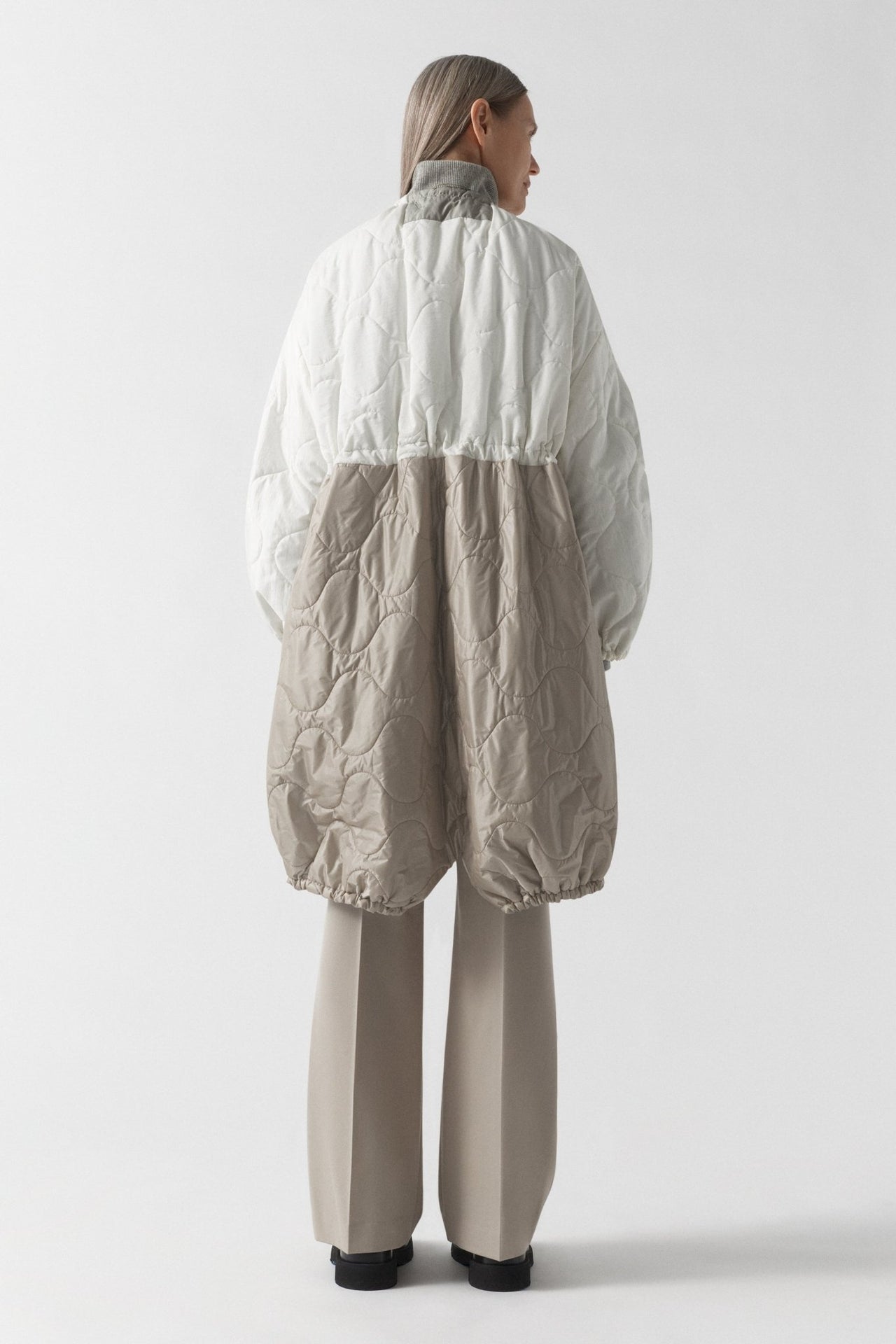 Parachute Quilted Parka - White / Glacier Blue