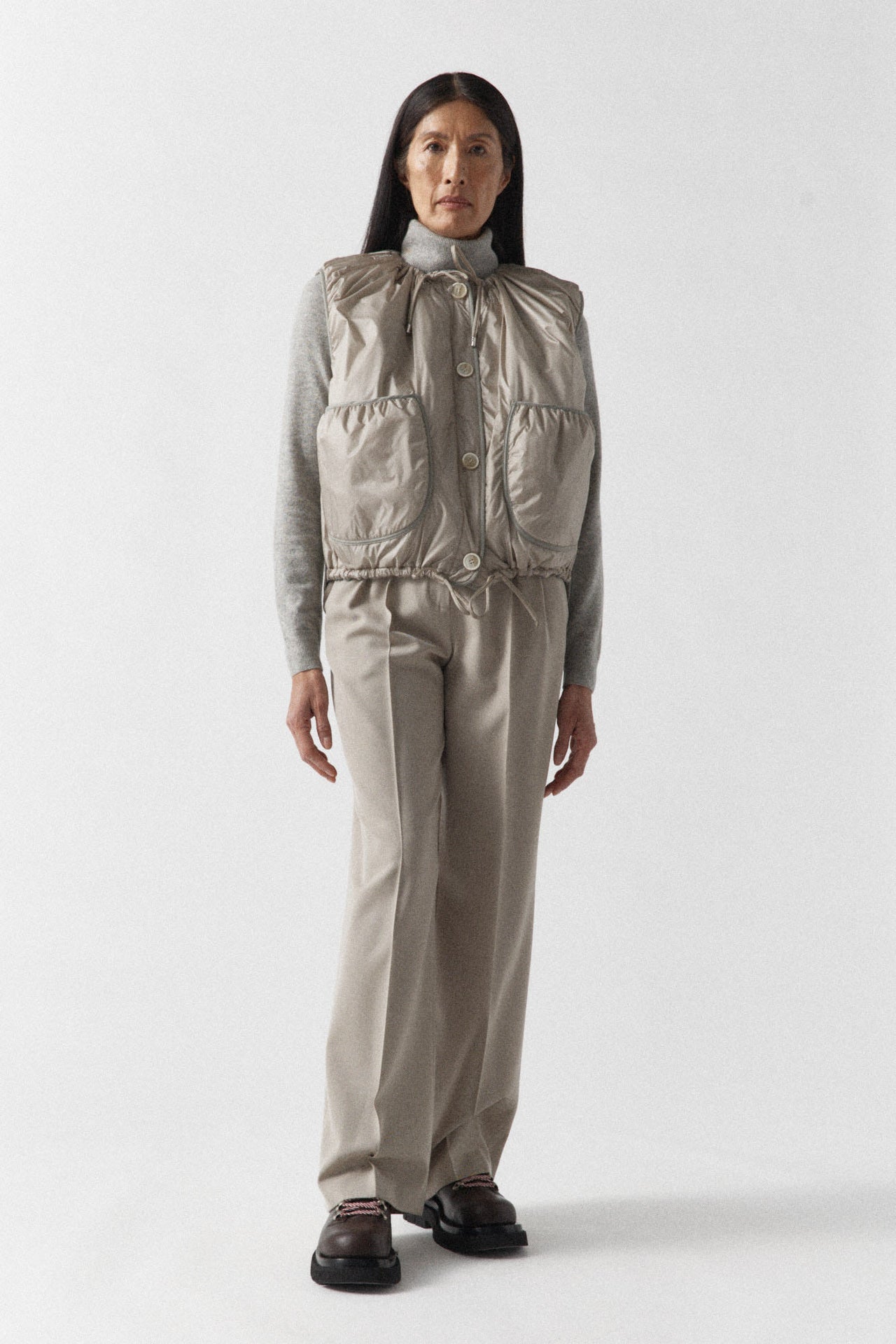 Parachute Quilted Vest - Glacier Blue / Dove Grey