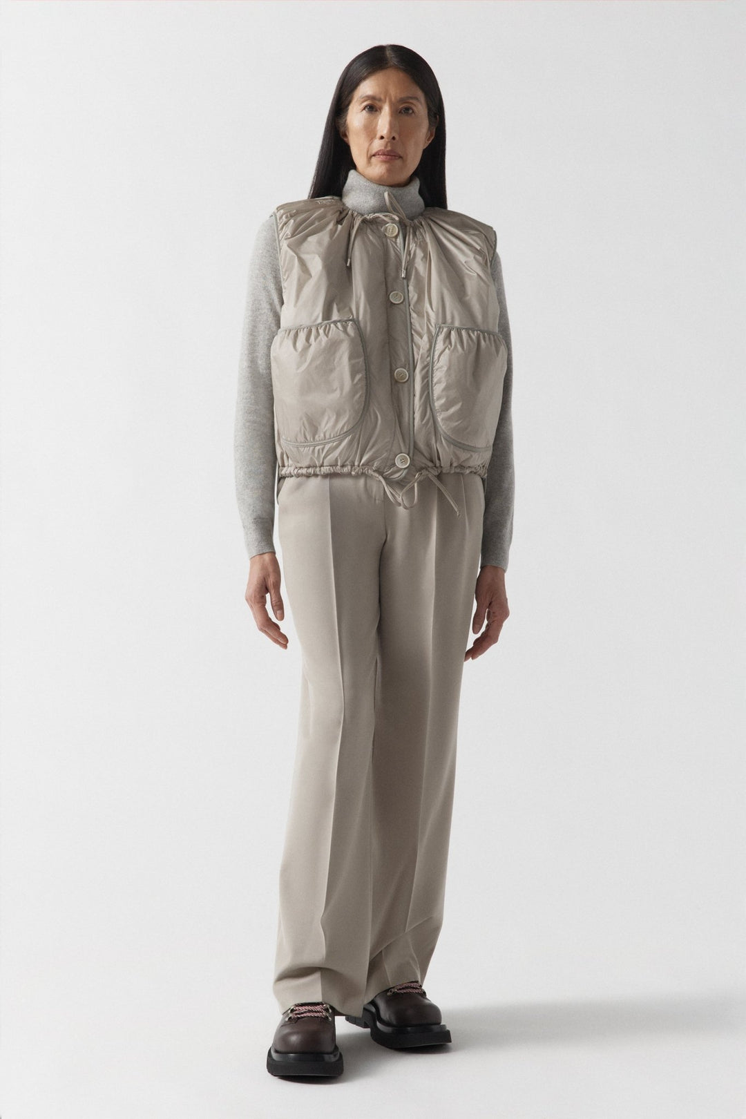 Parachute Quilted Vest - Glacier Blue / Dove Grey