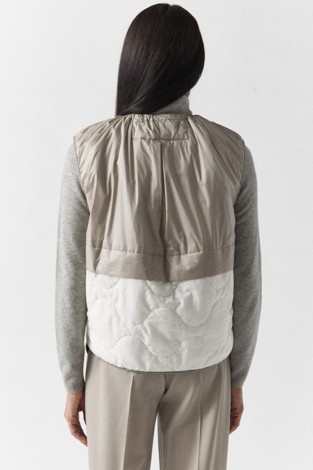 Parachute Quilted Vest - Glacier Blue / Dove Grey