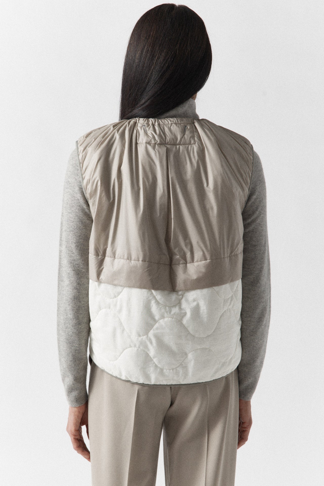 Parachute Quilted Vest - Glacier Blue / Dove Grey