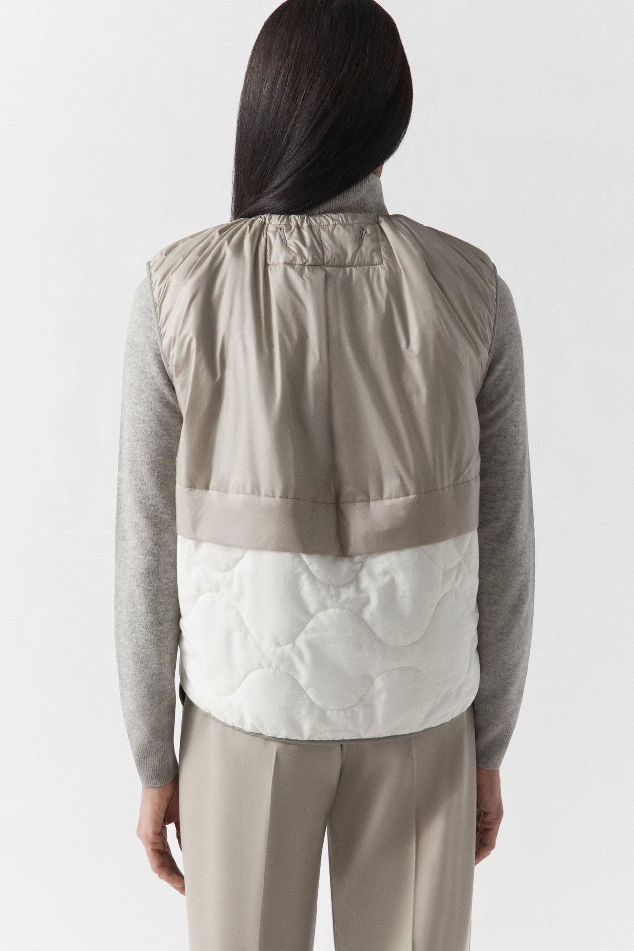 Parachute Quilted Vest - Glacier Blue / Dove Grey