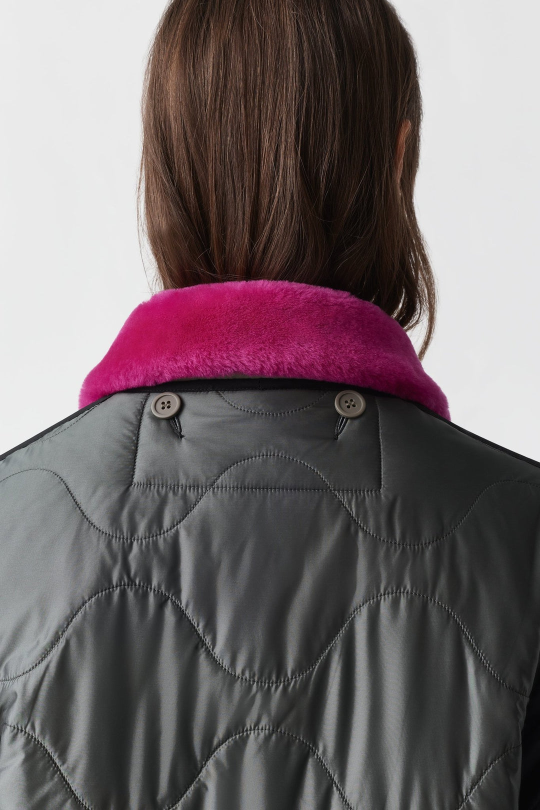 Shearling Collar - Fuchsia
