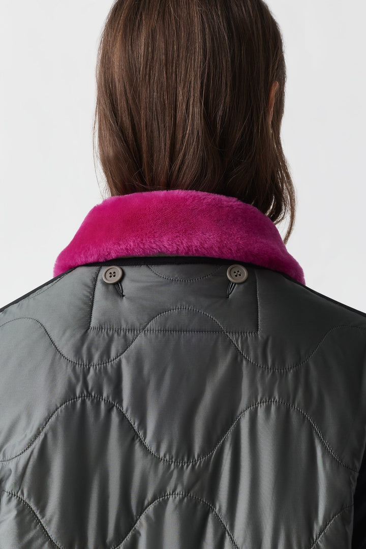 Shearling Collar - Fuchsia