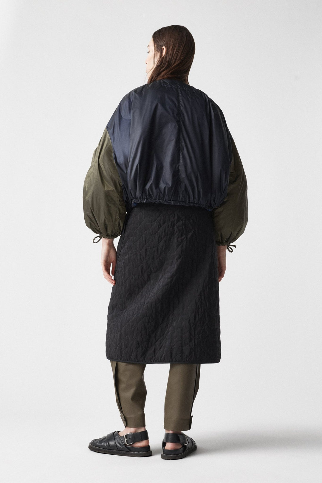 Parachute Quilted Bomber - Bright Navy / Midnight & Dark Olive