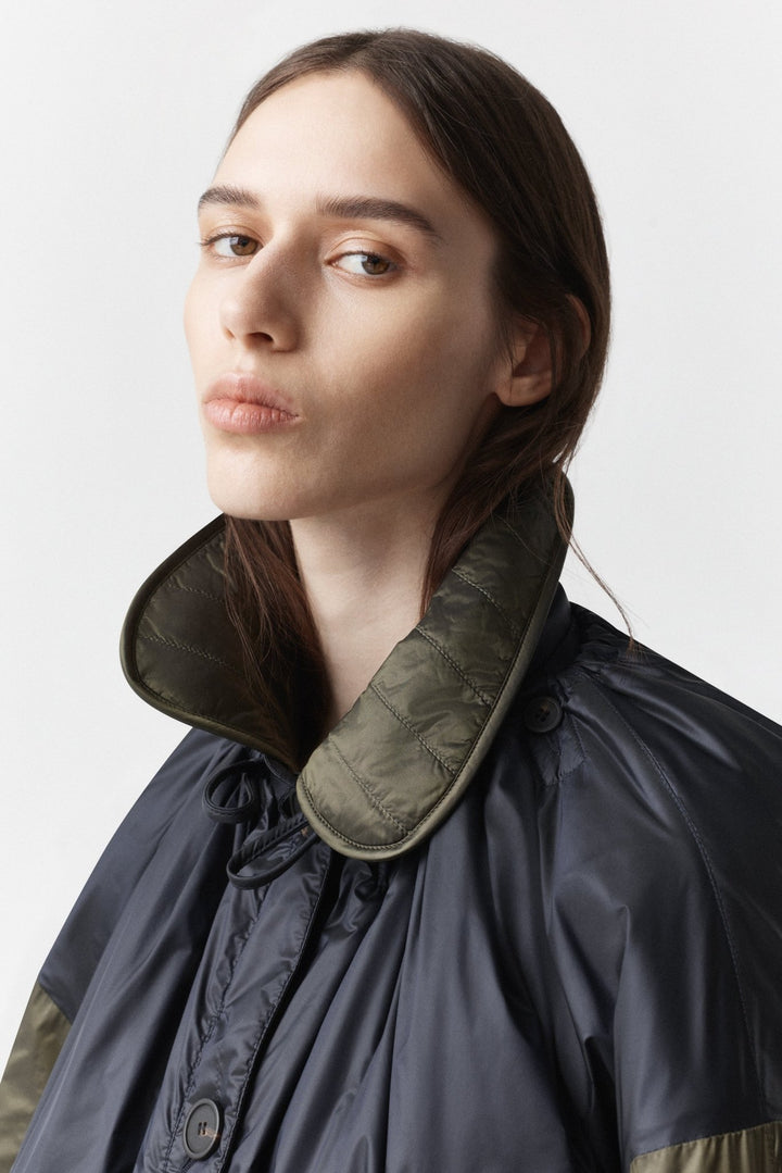 Quilted Collar - Dark Olive / Midnight