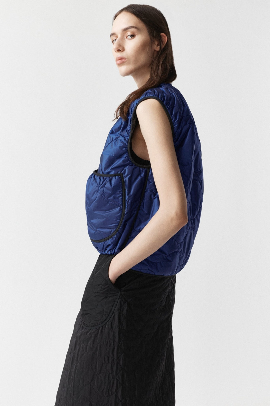 Parachute Quilted Vest - Bright Navy / Anthracite