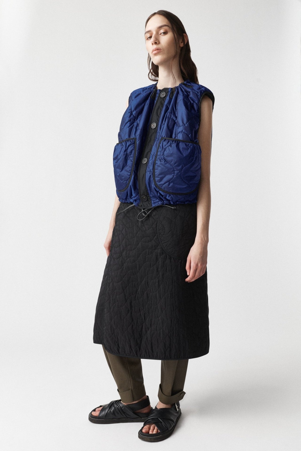 Parachute Quilted Vest - Bright Navy / Anthracite