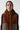 Aviator Shearling Lattice Zip Hood - Dark Brown / Amber