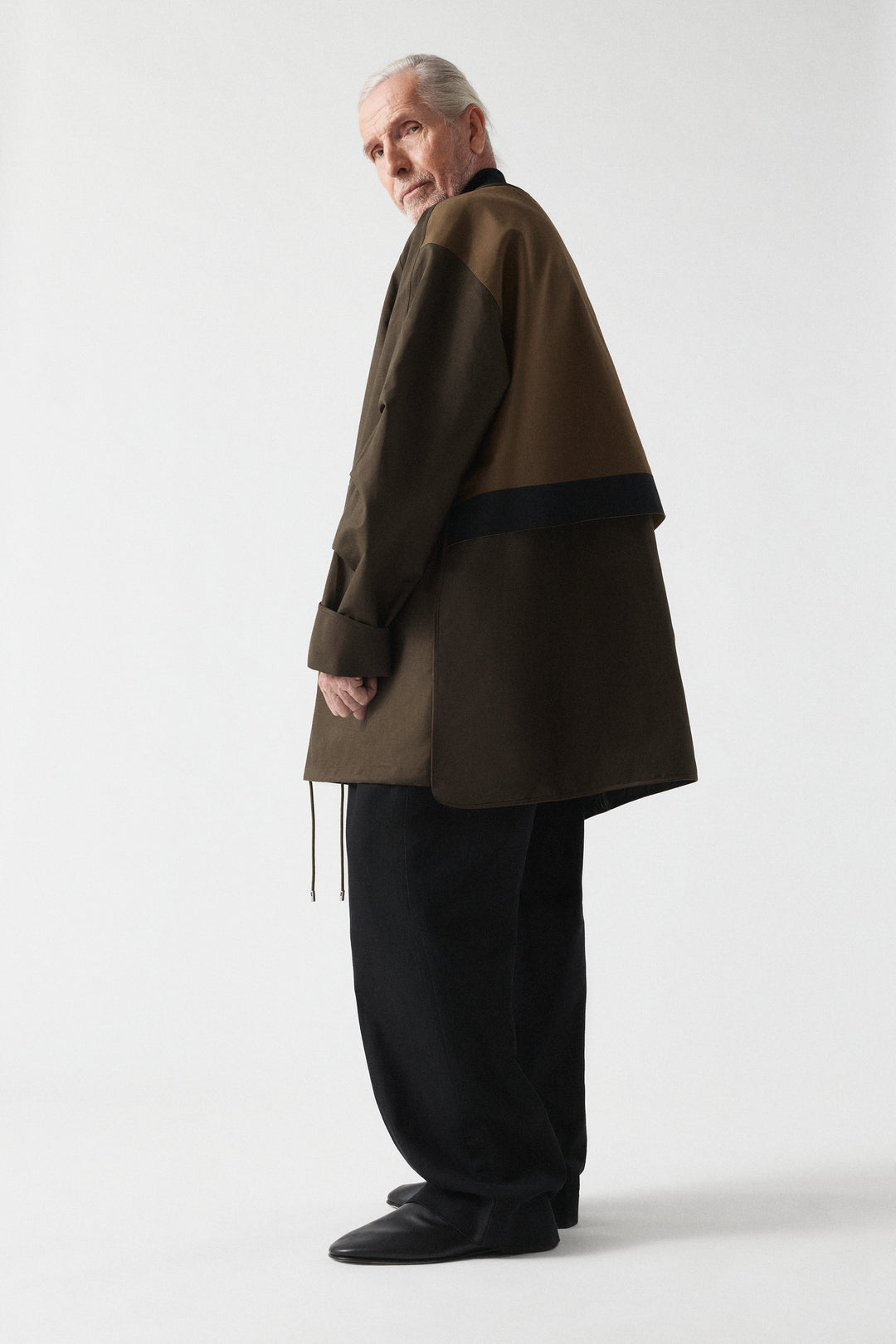 Weatherproof Men's Short Rain Parka - Dark Olive / Black
